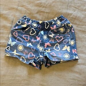 Falls Creek Kids Heart and Butterfly Denim Shorts